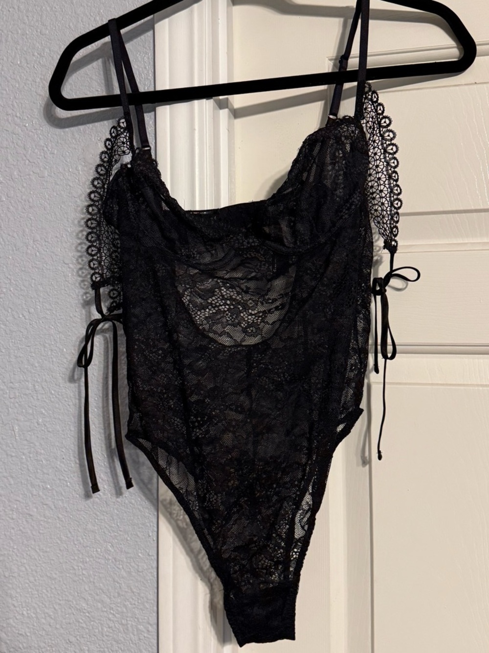 Victoria's Secret Black Lace Bralette with Hook-Back